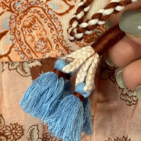 Rachel Zoe Floral Long Sleeve Babydoll Top Size M - Picture 9 of 11